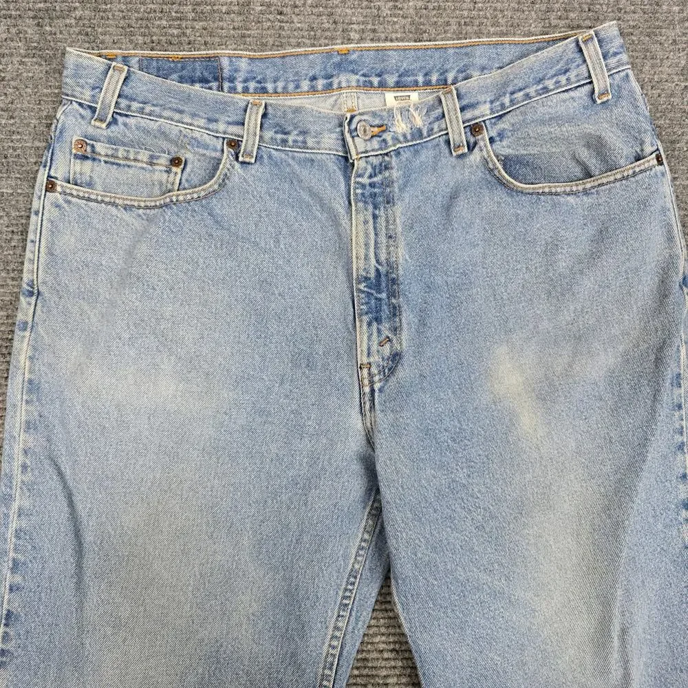 Vintage Y2K Levis 901 Jeans Mens 40x32 Relaxed Straight Leg Light Wash